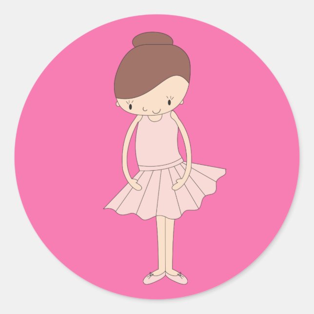 illusima Isabella Ballerina Runder Aufkleber (Vorderseite)