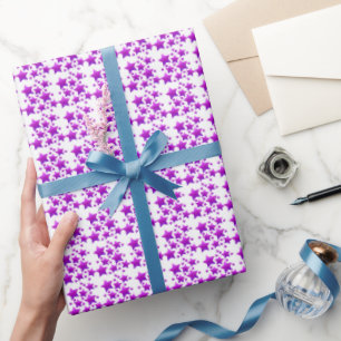 illusima Lila Sterne Party Geschenkpapier