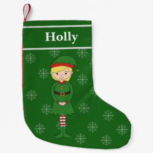 illusima Mädchen Elf Weihnachtshelfer Schneeflocke Kleiner Weihnachtsstrumpf
