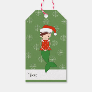 illusima Meerjungfrau Weihnachts-Schneeflocken Geschenkanhänger