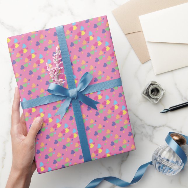 illusima Rainbow Liebe Hearts Geschenkpapier (Schenken)
