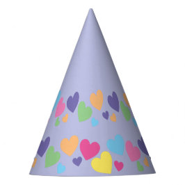 illusima Rainbow Liebe Herz Lila Party Hat Partyhütchen