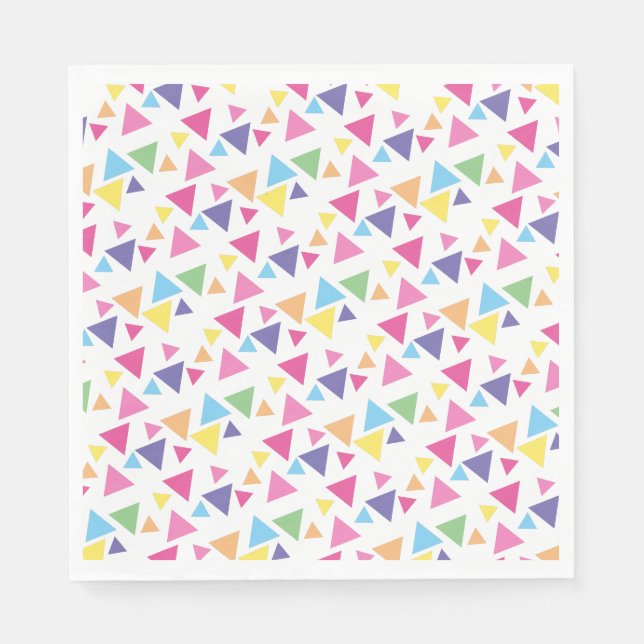 illusima Regenbogen-Dreiecke Party Serviette (Vorderseite)
