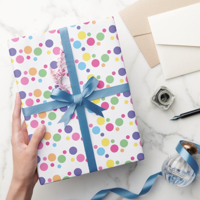 illusima Regenbogen Flecken und Punkte Party Geschenkpapier (Schenken)