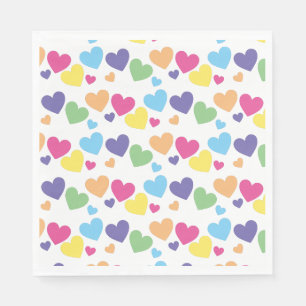 illusima Regenbogen Liebes Herzen Party Serviette