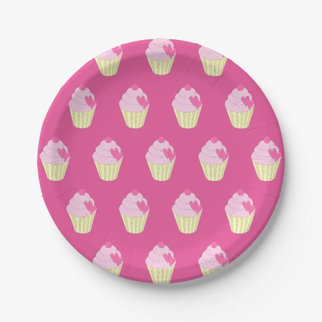 illusima Rosa Pappteller (Vorderseite)