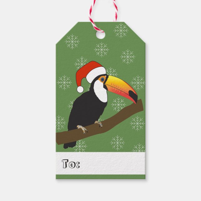 illusima Toucan Christmas Snowflakes Geschenkanhänger (Vorderseite)