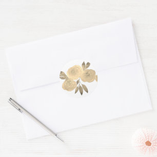 illusima Watercolour Sepia Rosen Sweet 16 Runder Aufkleber