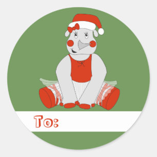 illusima Weihnachtsklassiker Runde Aufkleber Tags