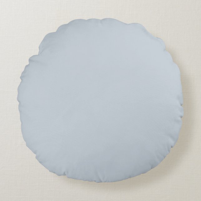 Illusion Blue Solid Color Rundes Kissen (Vorderseite)