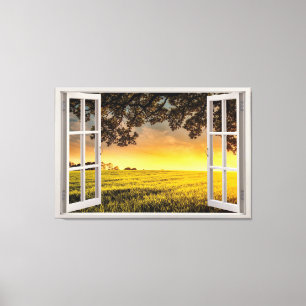 Illusion, dass Ihr Haus in einer ländlichen Landsc Leinwanddruck