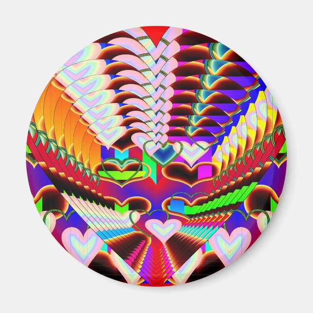 Illusion des Herzens von Kenneth Yoncich Magnet (Vorne)