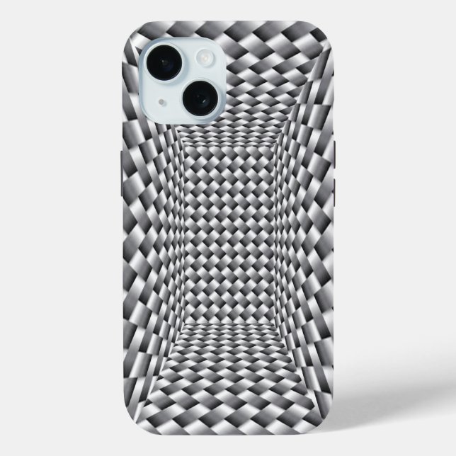Illusion einer Box aus rostfreiem Stahl Case-Mate iPhone Hülle (Rückseite)