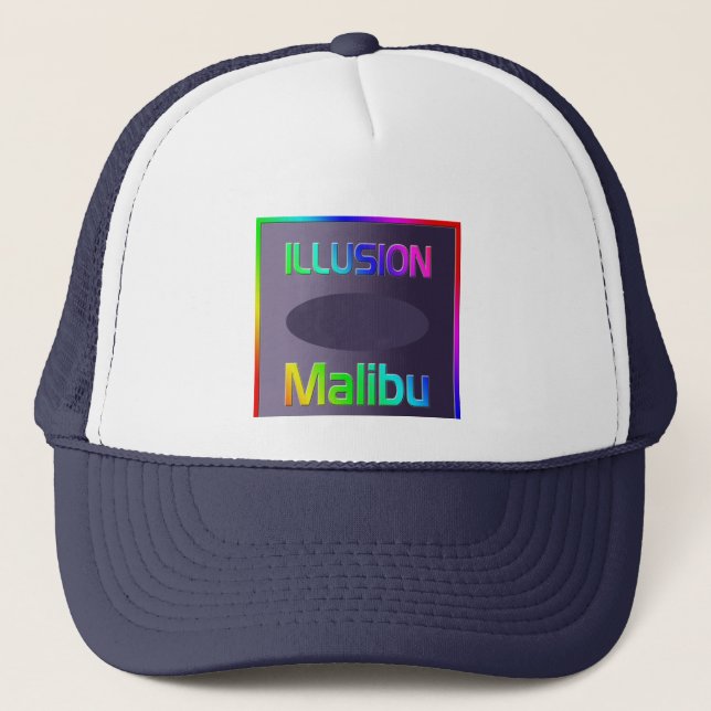 "ILLUSION Malibu" Hut! Truckerkappe (Vorderseite)