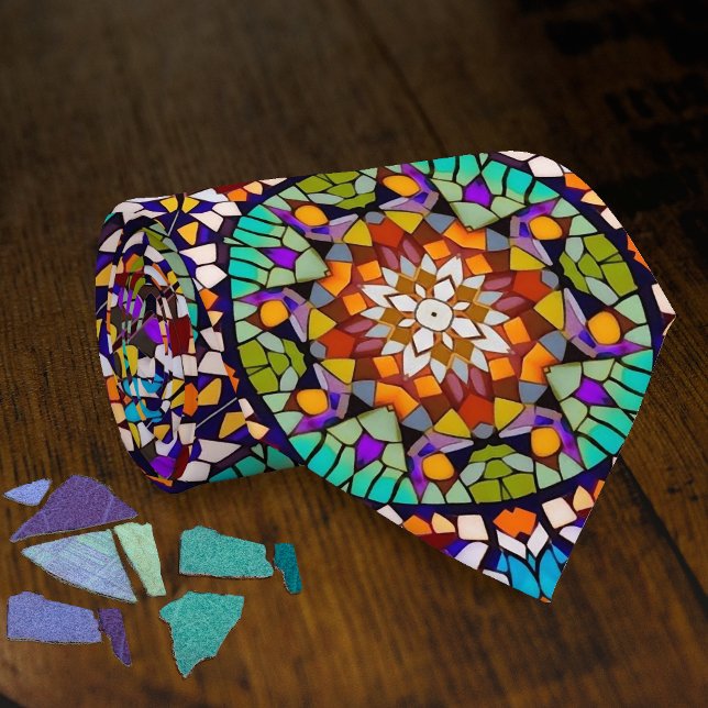 Illusion Mosaik - Farbenfrohe Talking Point Karnev Krawatte (Von Creator hochgeladen)