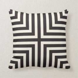 Illusion Stripes t-Muster im Schwarzen und in der Kissen