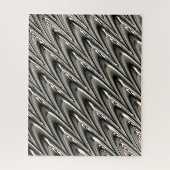 Illusion von Flüssigmetall | Herausforderung für E Puzzle (Vertikal)