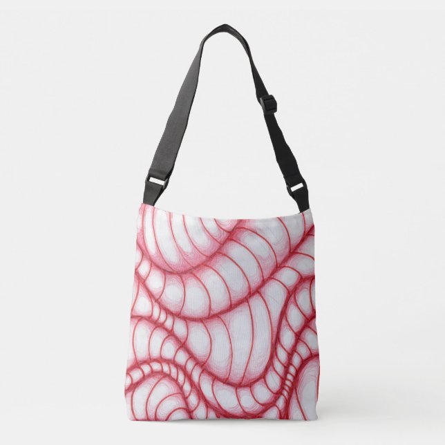 Illusion Worms Crossbody Bag Tragetaschen Mit Langen Trägern (Vorderseite)