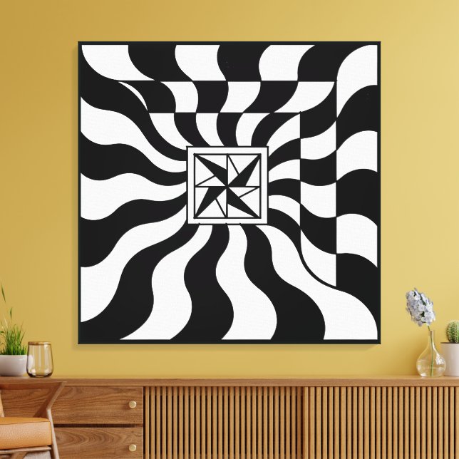 Illusionärer Platz | Modern Leinwanddruck (Insitu (Wohnzimmer))