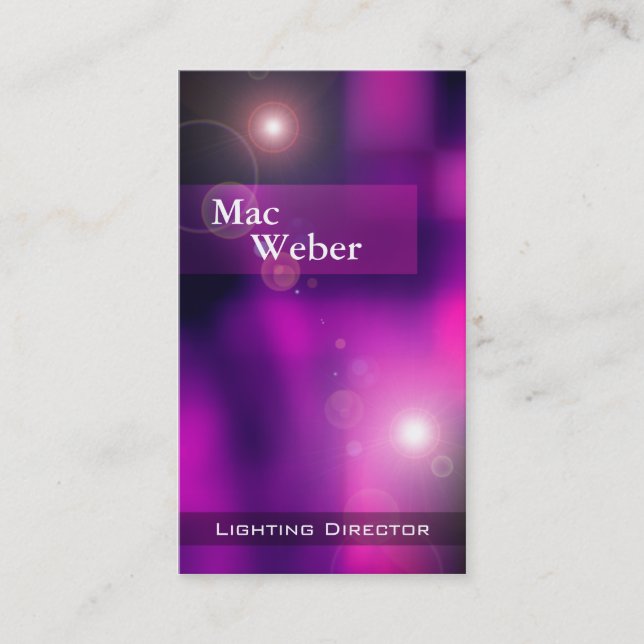 Illusionen - Beleuchtungs-Direktor Tech Lighting Visitenkarte (Vorderseite)