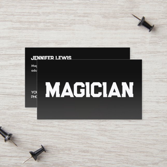 Illusionist Magician Telefonnummerkarte (Vorderseite/Rückseite Beispiel)