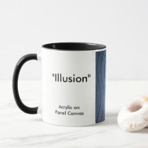 "Illusions-" - abstrakter Kunstentwurf auf Kaffee