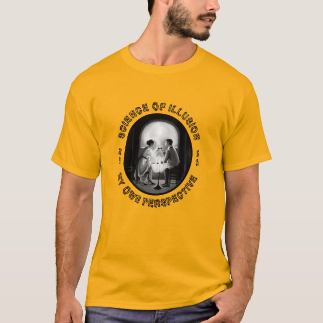 Illusionswissenschaft Skull-Couple Perspective T-S T-Shirt (Vorderseite)