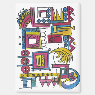 Illusorisch-fantastische abstrakte Aquarellkunst Magnet