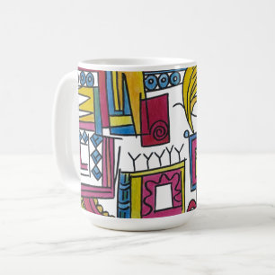 Illusorisch-verspielte moderne Wasserfarbenkunst Kaffeetasse