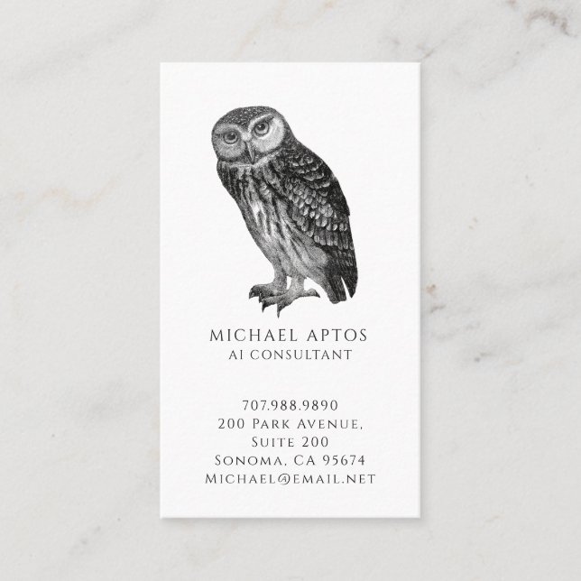 Illustrated AI Consultant Business Card Visitenkarte (Vorderseite)