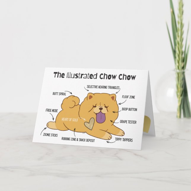 ILLUSTRATED CHOW  Art Cards Dankeskarte (Vorderseite)