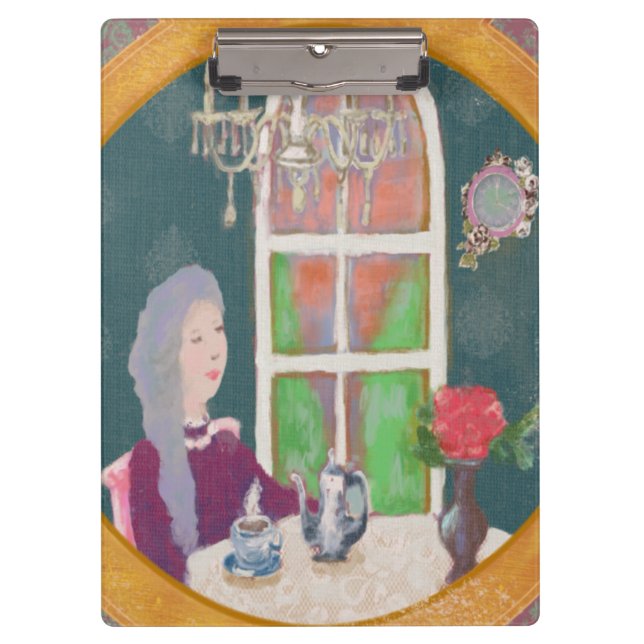 Illustrated Clipboard – Colorful Pattern Design Klemmbrett (Vorderseite)