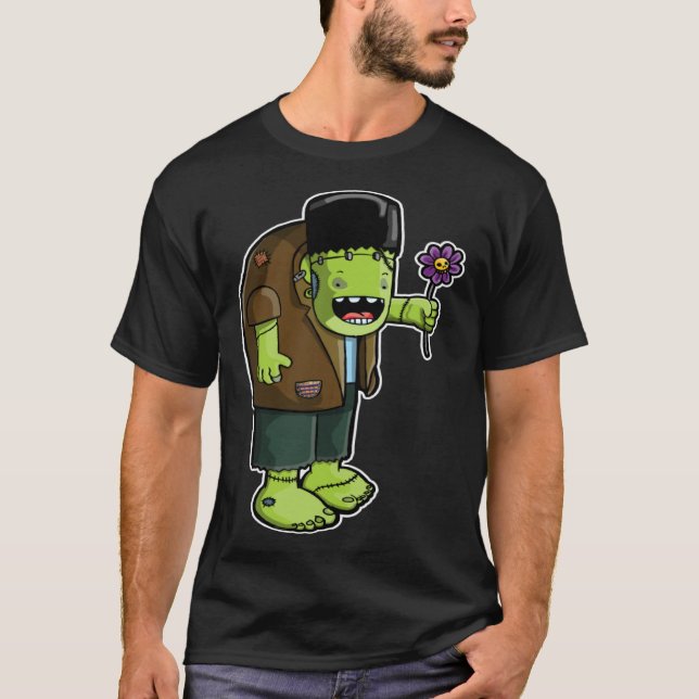 Illustrated Frankenstein Original Character Graphi T-Shirt (Vorderseite)
