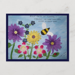 Illustrated Haiku postcard Postkarte