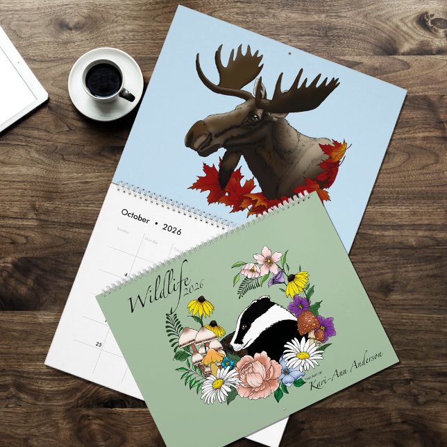 Illustrated Wildlife Calendar 2026 Kalender (Von Creator hochgeladen)