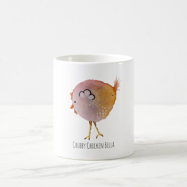 Illustratie chubby chicken Bella Kaffeetasse (Mittel)