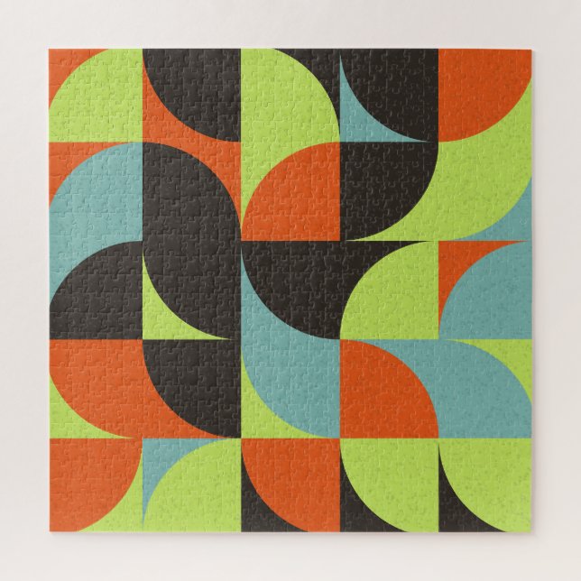 Illustration abstrakt geometrischer Computerkunst Puzzle (Vertikal)