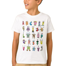 Illustration Alphabet Kreaturen - T-Shirt Spaß in