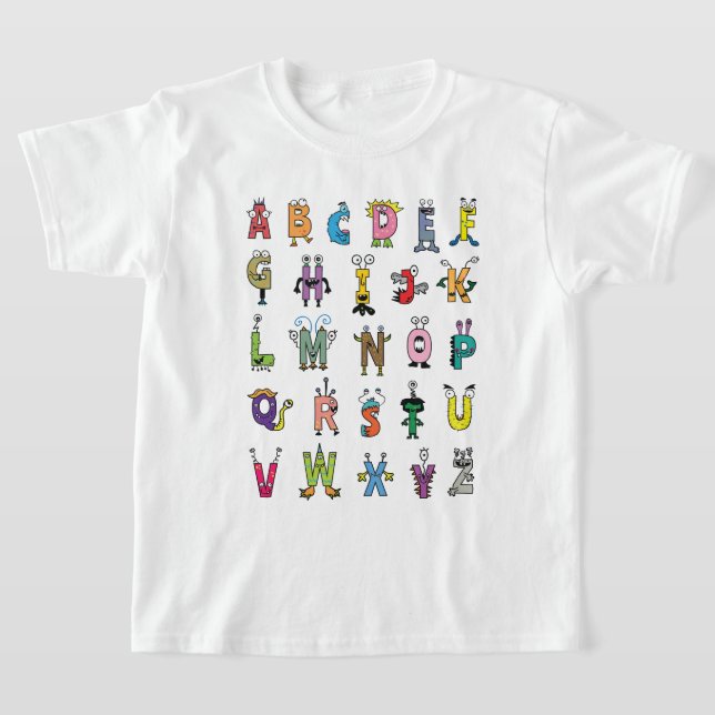 Illustration Alphabet Kreaturen - T-Shirt Spaß in  (Ablage )