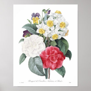 Illustration alter Blumen Poster