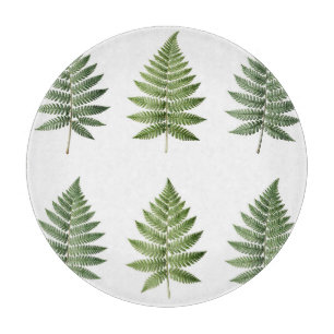 Illustration alter botanischer Farnblätter Schneidebrett