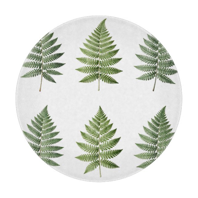 Illustration alter botanischer Farnblätter Schneidebrett (Vorderseite)