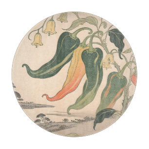 Illustration alter Chili-Pfeffer Schneidebrett