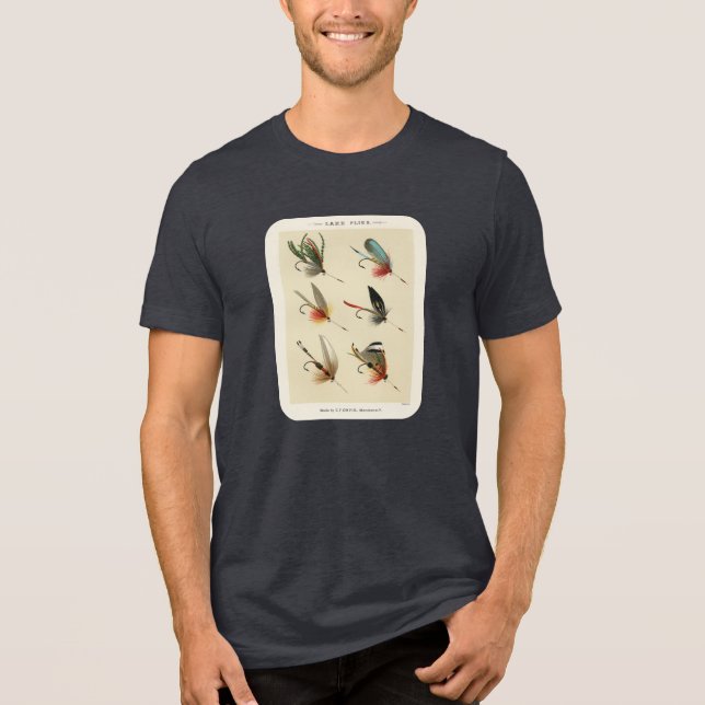 Illustration alter Seefliegen Tri-Blend Shirt (Vorderseite)
