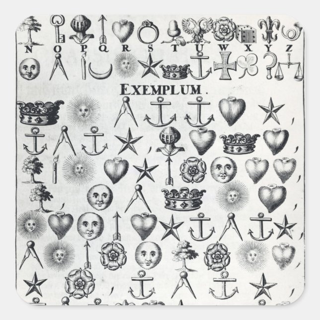 Illustration aus Buch 9 Quadratischer Aufkleber (Vorderseite)