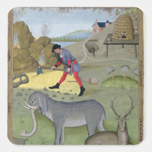 Illustration aus dem "Buch des Einfachen Quadratischer Aufkleber