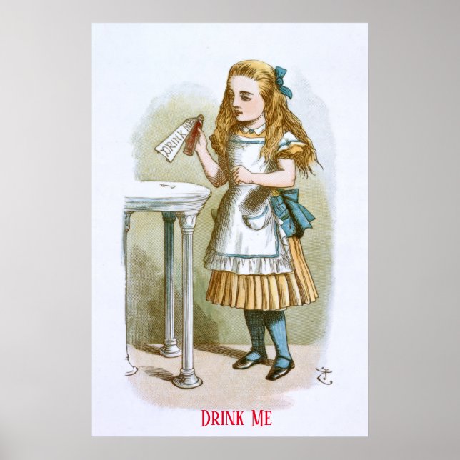 Illustration aus dem Kinderzimmer Alice - Trink ic Poster (Vorne)