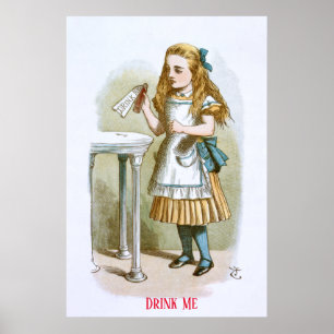 Illustration aus The Nursery Alice - Trinke mich Poster