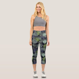 Illustration beliebter überdachter Pflanze Capri Leggings