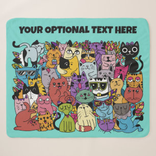 Illustration benutzerdefinierter Text- und Farbfun Sherpadecke
